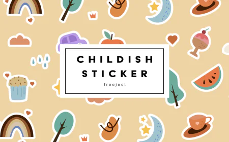 Hình minh họa vector cute sticker tải miễn phí